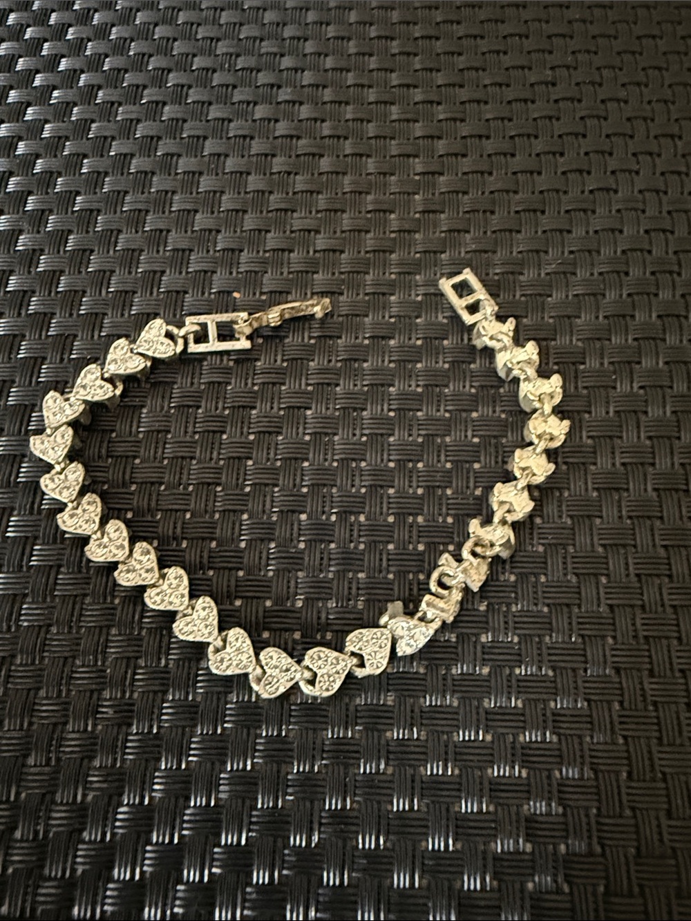 Silver Heart Link Bracelet - Women's Jewelry
